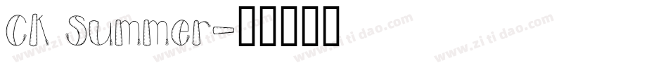 CK Summer字体转换